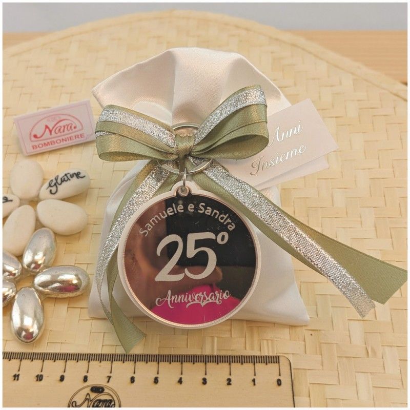 Portachiavi Bomboniera a forma di 25