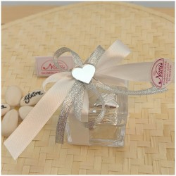 Scatolina in vetro Bomboniere nozze d'argento