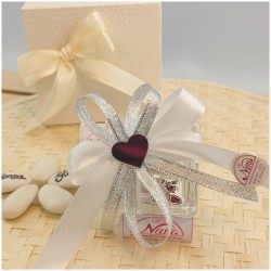 Scatolina in vetro Bomboniere nozze d'argento