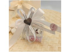 Scatolina in vetro Bomboniere nozze d'argento