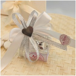 Scatolina in vetro Bomboniere nozze d'argento