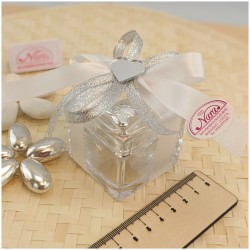 Scatolina in vetro Bomboniere nozze d'argento