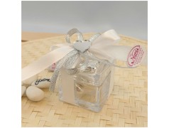 Scatolina in vetro Bomboniere nozze d'argento