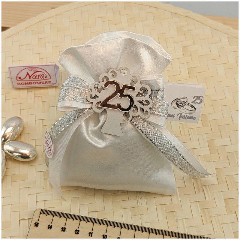 Sacchettino Bomboniera Nozze argento economico