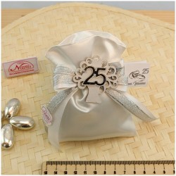 Sacchettino Bomboniera Nozze argento economico