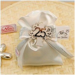 Sacchettino Bomboniera Nozze argento economico