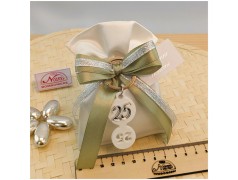 Portachiavi Bomboniere anniversario con 25