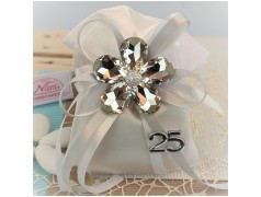 Bomboniere Anniversario Cristallo fiore grande