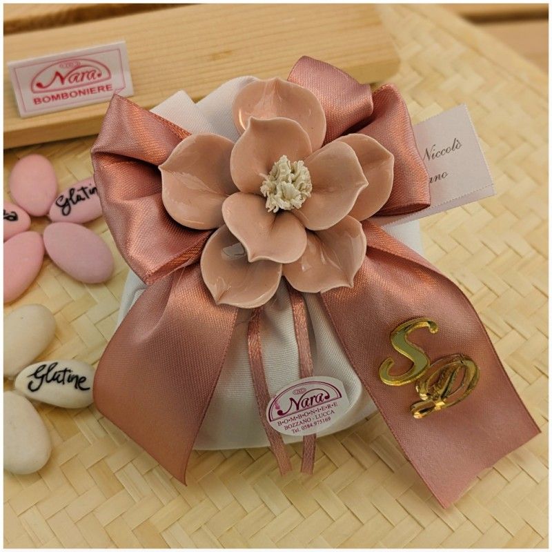 Fiore in porcellana Bomboniera Italiana