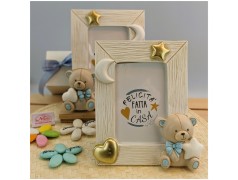 Portafoto Bomboniera Orso azzurro