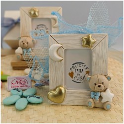 Portafoto Bomboniera Orso azzurro