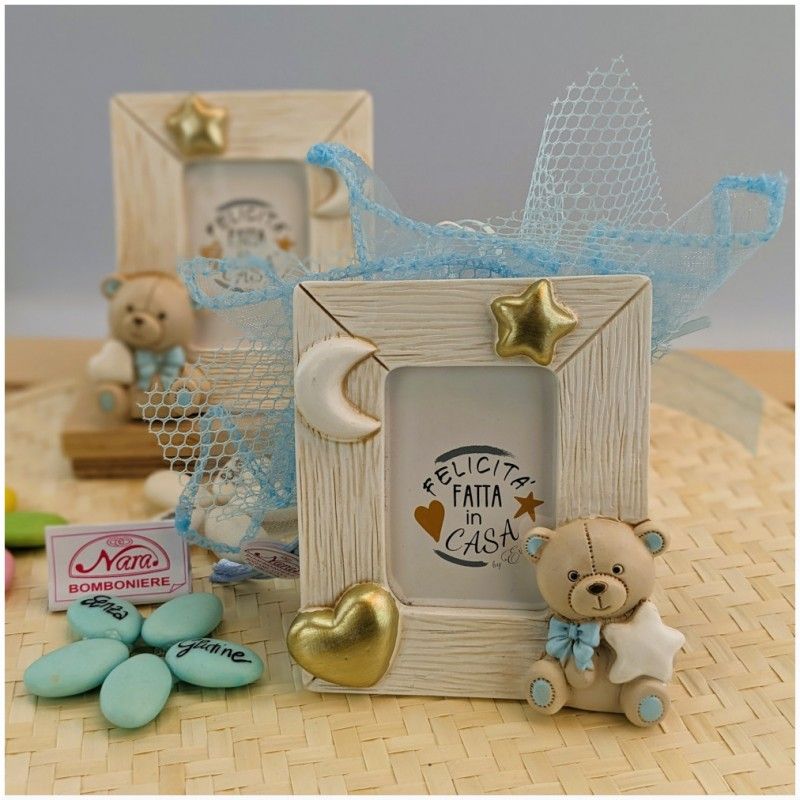 Portafoto Bomboniera Orso azzurro