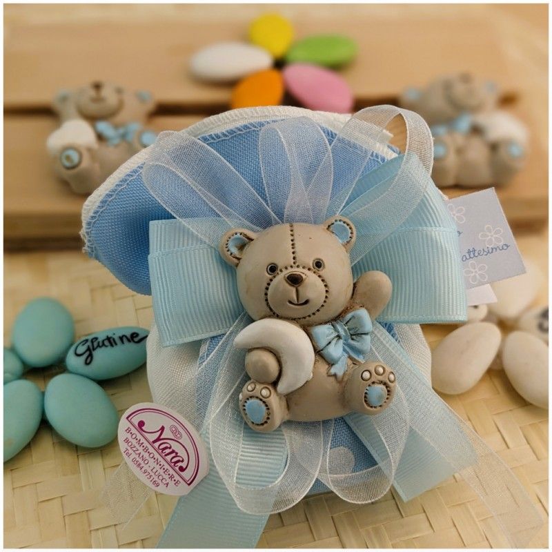 Bomboniere da Battesimo orsetto azzurro