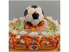 Bomboniera Calcio della Roma con portachiavi