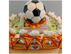 Bomboniera Calcio della Roma con portachiavi