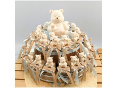 Torta di Bomboniere con orsi in porcellana