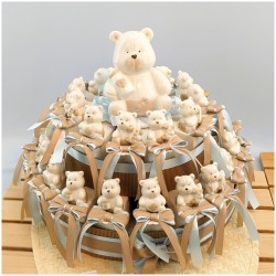 Torta di Bomboniere con orsi in porcellana