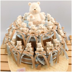 Torta di Bomboniere con orsi in porcellana