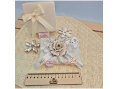 Bomboniere 25 Anniversario Rosa in capodimonte