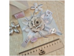 Bomboniere 25 Anniversario Rosa in capodimonte