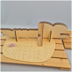 Scritta Glitter in legno personalizzata dietro