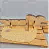 Scritta Glitter in legno personalizzata dietro