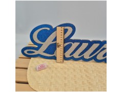 Scritta Glitter in legno personalizzata particolare della misura