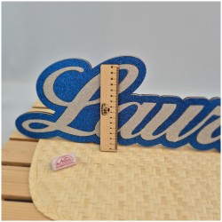 Scritta Glitter in legno personalizzata particolare della misura