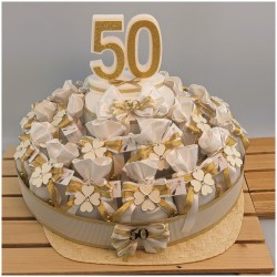 Bomboniere Nozze di diamante torta di quadrifoglio portachiavi