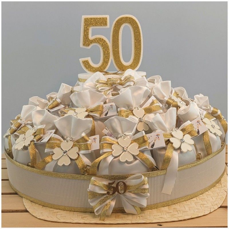 Bomboniere Nozze di diamante torta di quadrifoglio portachiavi