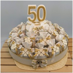 Bomboniere Nozze di diamante torta di quadrifoglio portachiavi