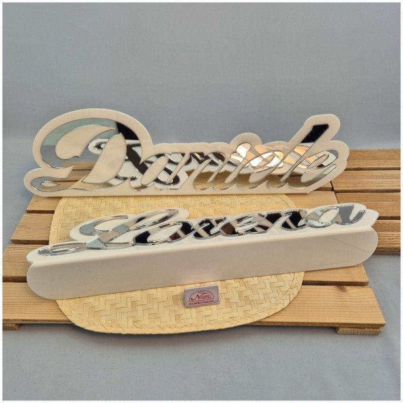 Nomi in plexiglas per tavolo delle bomboniere