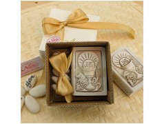 Vangelo scatolina porta Rosario in pietra ricomposta