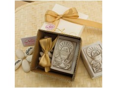 Vangelo scatolina porta Rosario in pietra ricomposta