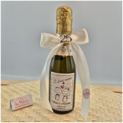 Bomboniere nozze argento mini bottiglie di prosecco