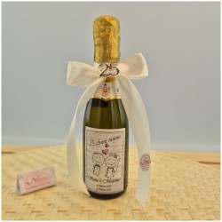 Bomboniere nozze argento mini bottiglie di prosecco