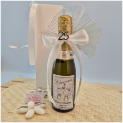 Bomboniere nozze argento mini bottiglie di prosecco