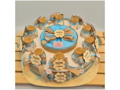 Torta di Barattolini Bomboniere quadrifoglio personalizzato