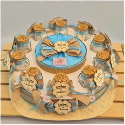 Torta di Barattolini Bomboniere quadrifoglio personalizzato