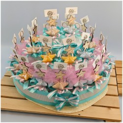 Torta Bomboniera tema Mare panoramica