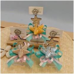 Bomboniera tema Mare Stella Marina memo