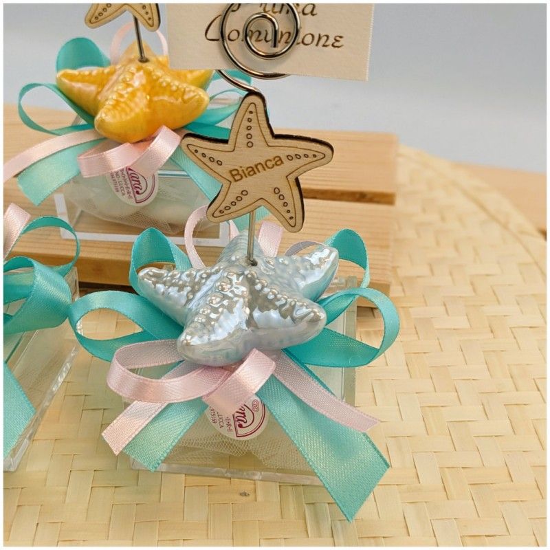 Bomboniera tema Mare Stella Marina memo