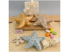 Bomboniere tema Mare Lampade led Stelle Marine Gialle azzurre Sabbia