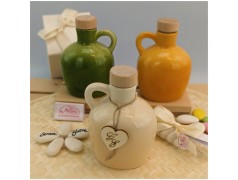 Bomboniera matrimonio Oliera in porcellana di tre colori