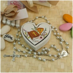 Scatolina Cuore porta Rosario