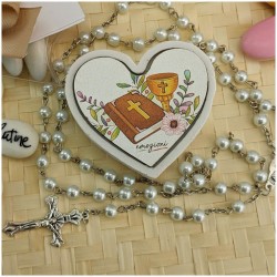 Scatolina Cuore porta Rosario