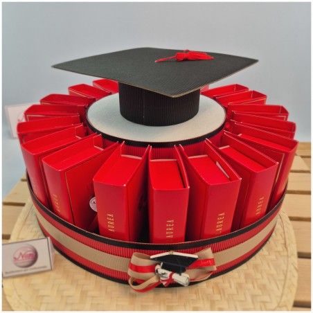 Torta di scatoline bomboniere per laurea