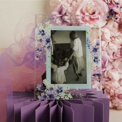 Portafoto in vetro Lilla di Claraluna