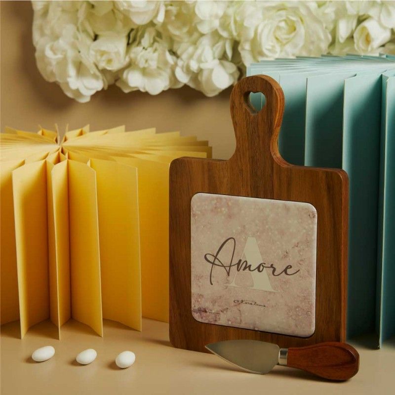 Tagliere Amore con coltellino di Claraluna
