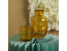 Caraffa con Bicchiere color Ambra di Claraluna